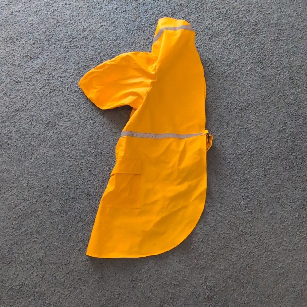Yellow XL Waterproof High Visibility Polyester Dog‎ Rain Coat